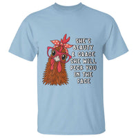 Funny Chicken Lover Gift T Shirt She Is Beauty And Grace She Will Peck You In The Face - Wonder Print Shop