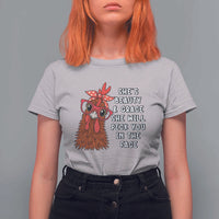 Funny Chicken Lover Gift T Shirt For Women She Is Beauty And Grace She Will Peck You In The Face - Wonder Print Shop