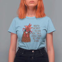 Funny Chicken Lover Gift T Shirt For Women She Is Beauty And Grace She Will Peck You In The Face - Wonder Print Shop