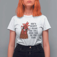 Funny Chicken Lover Gift T Shirt For Women She Is Beauty And Grace She Will Peck You In The Face - Wonder Print Shop