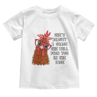 Funny Chicken Lover Gift Toddler T Shirt She Is Beauty And Grace She Will Peck You In The Face - Wonder Print Shop