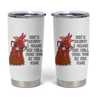Funny Chicken Lover Gift Tumbler Cup She Is Beauty And Grace She Will Peck You In The Face