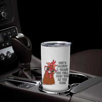 Funny Chicken Lover Gift Tumbler Cup She Is Beauty And Grace She Will Peck You In The Face