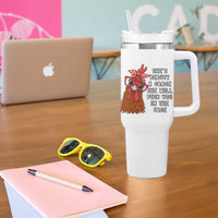 Funny Chicken Lover Gift Tumbler With Handle She Is Beauty And Grace She Will Peck You In The Face
