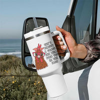 Funny Chicken Lover Gift Tumbler With Handle She Is Beauty And Grace She Will Peck You In The Face
