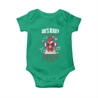 She Will Peck You In The Face Baby Onesie Funny Chicken Lover - Wonder Print Shop