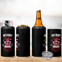 She Will Peck You In The Face 4 in 1 Can Cooler Tumbler Funny Chicken Lover