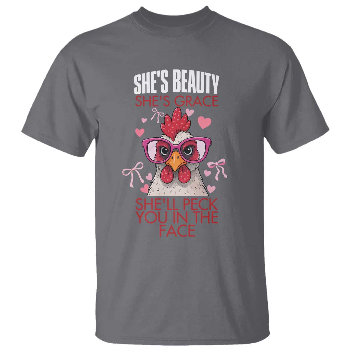 She Will Peck You In The Face T Shirt Funny Chicken Lover - Wonder Print Shop