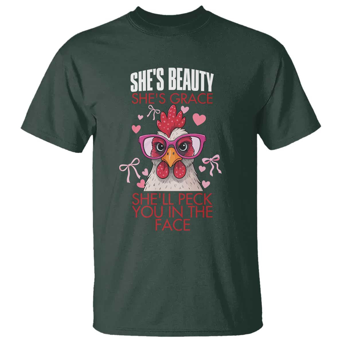 She Will Peck You In The Face T Shirt Funny Chicken Lover - Wonder Print Shop