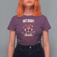 She Will Peck You In The Face T Shirt For Women Funny Chicken Lover - Wonder Print Shop