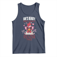 She Will Peck You In The Face Tank Top Funny Chicken Lover - Wonder Print Shop