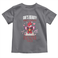 She Will Peck You In The Face Toddler T Shirt Funny Chicken Lover - Wonder Print Shop