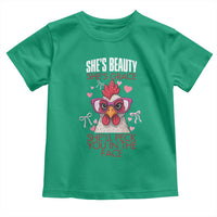 She Will Peck You In The Face Toddler T Shirt Funny Chicken Lover - Wonder Print Shop