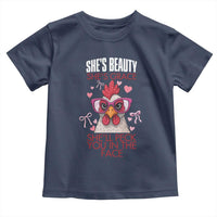 She Will Peck You In The Face Toddler T Shirt Funny Chicken Lover - Wonder Print Shop