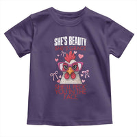 She Will Peck You In The Face Toddler T Shirt Funny Chicken Lover - Wonder Print Shop