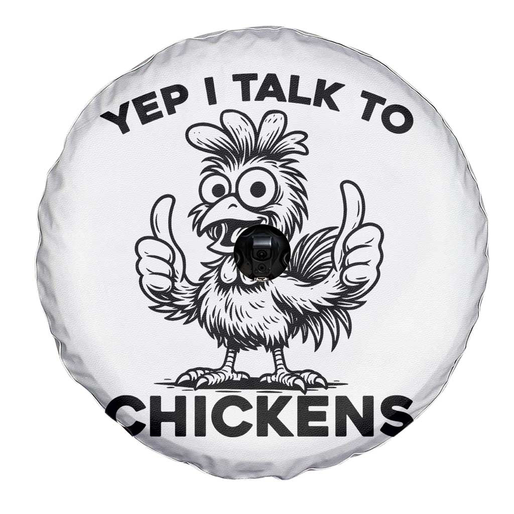 Funny Farm Animal Gift Spare Tire Cover Yep I Talk To Chickens - Wonder Print Shop