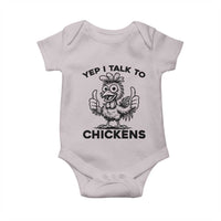 Funny Farm Animal Gift Baby Onesie Yep I Talk To Chickens - Wonder Print Shop