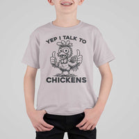 Funny Farm Animal Gift T Shirt For Kid Yep I Talk To Chickens - Wonder Print Shop