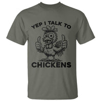 Funny Farm Animal Gift T Shirt Yep I Talk To Chickens - Wonder Print Shop