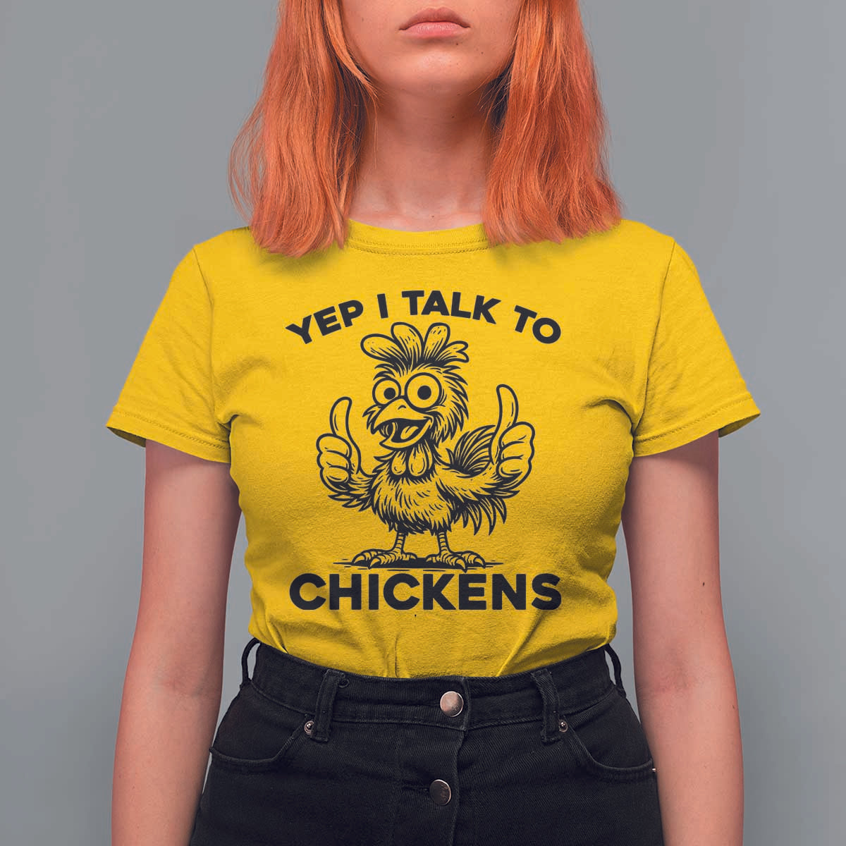 Funny Farm Animal Gift T Shirt For Women Yep I Talk To Chickens - Wonder Print Shop