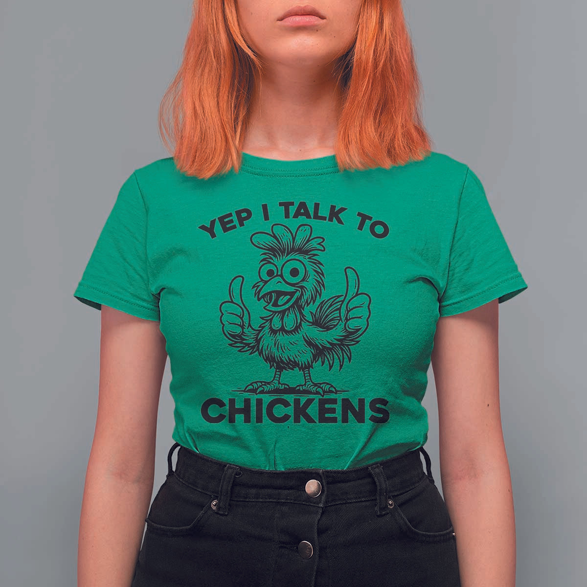 Funny Farm Animal Gift T Shirt For Women Yep I Talk To Chickens - Wonder Print Shop