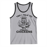 Funny Farm Animal Gift Tank Top Yep I Talk To Chickens - Wonder Print Shop
