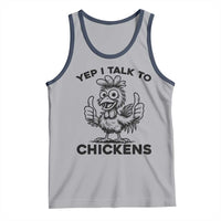 Funny Farm Animal Gift Tank Top Yep I Talk To Chickens - Wonder Print Shop