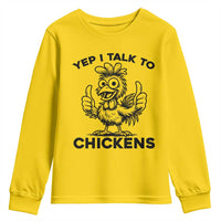 Funny Farm Animal Gift Youth Sweatshirt Yep I Talk To Chickens - Wonder Print Shop
