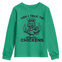 Funny Farm Animal Gift Youth Sweatshirt Yep I Talk To Chickens - Wonder Print Shop