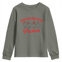 Funny Chicken Lover Gift Youth Sweatshirt Easily Distracted By Peckers - Wonder Print Shop
