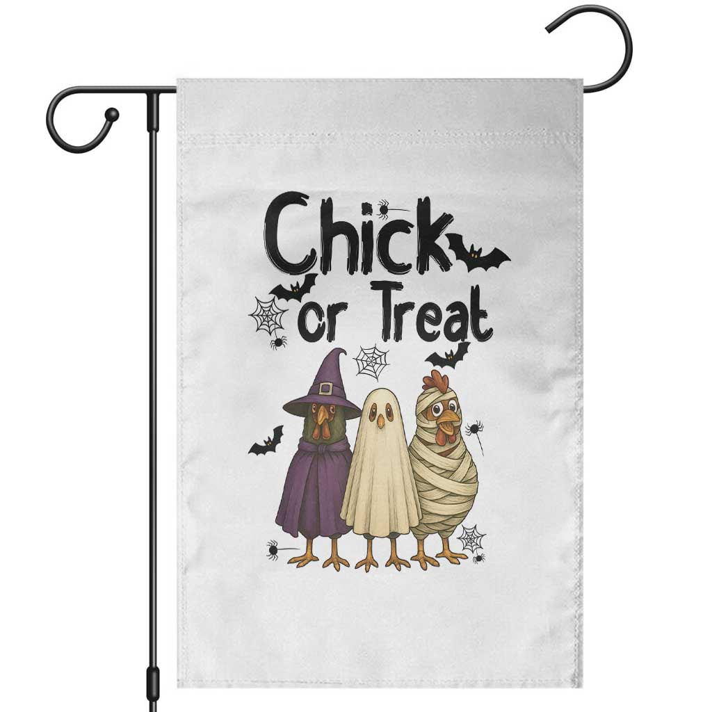 Funny Halloween Chicken Garden Flag Chick Or Treat Spooky Gift - Wonder Print Shop