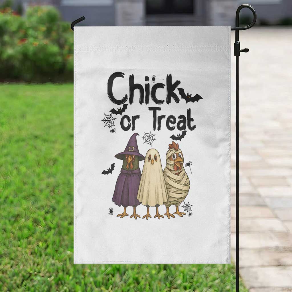 Funny Halloween Chicken Garden Flag Chick Or Treat Spooky Gift - Wonder Print Shop