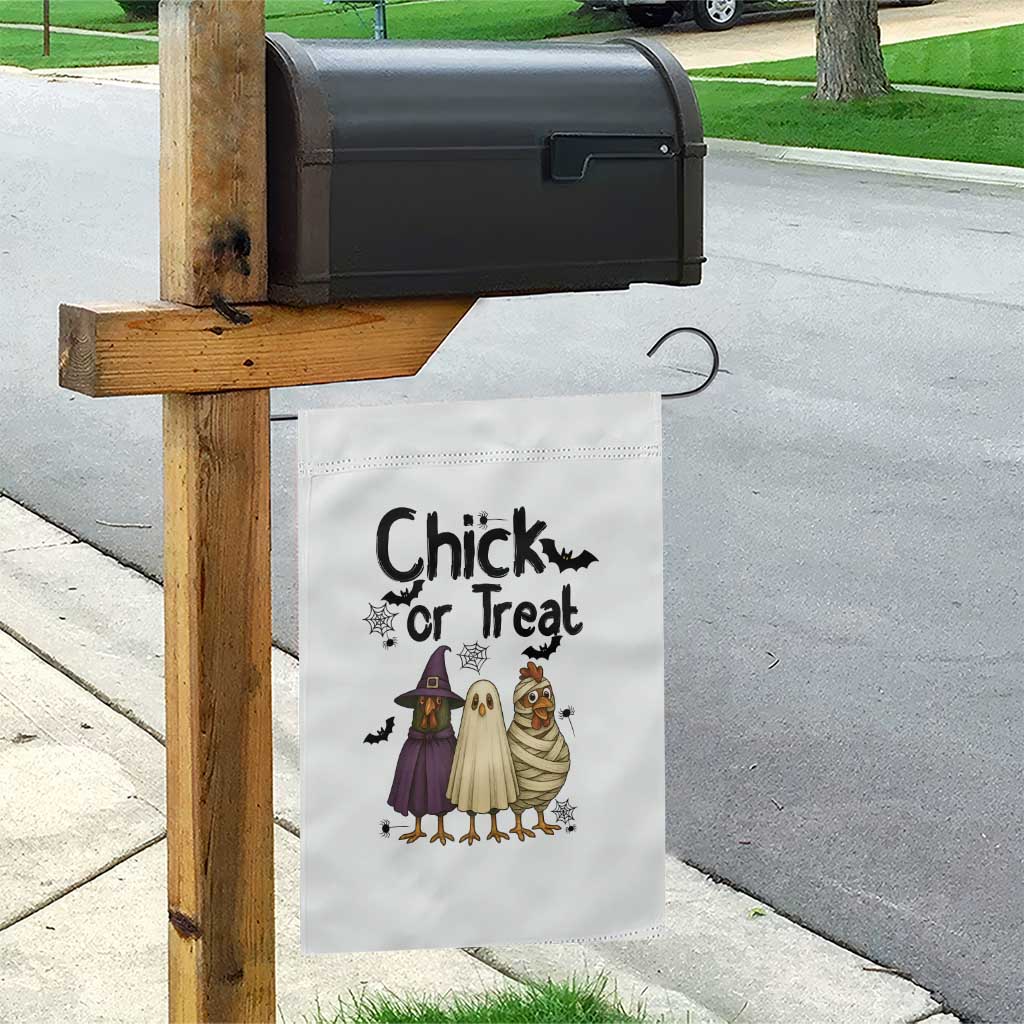 Funny Halloween Chicken Garden Flag Chick Or Treat Spooky Gift - Wonder Print Shop