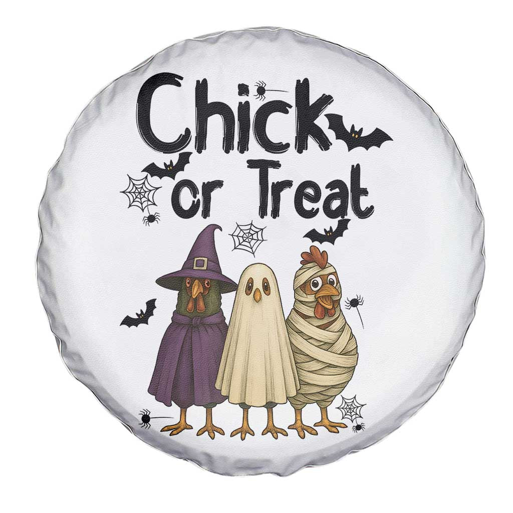 Funny Halloween Chicken Spare Tire Cover Chick Or Treat Spooky Gift - Wonder Print Shop