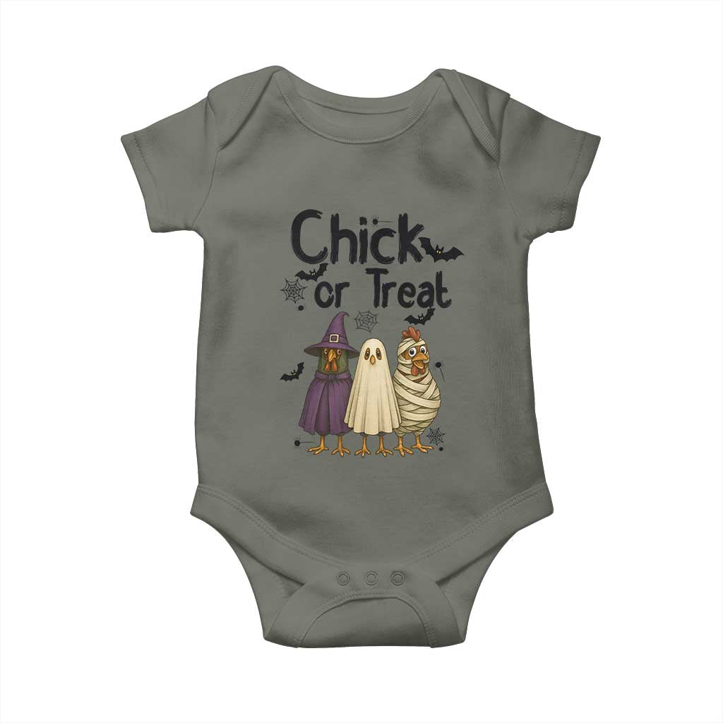 Funny Halloween Chicken Baby Onesie Chick Or Treat Spooky Gift - Wonder Print Shop