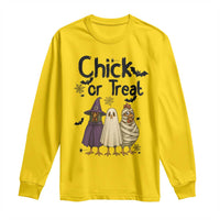 Funny Halloween Chicken Long Sleeve Shirt Chick Or Treat Spooky Gift - Wonder Print Shop