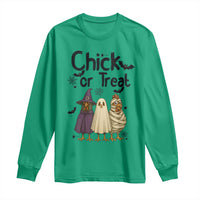 Funny Halloween Chicken Long Sleeve Shirt Chick Or Treat Spooky Gift - Wonder Print Shop