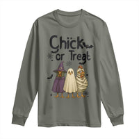 Funny Halloween Chicken Long Sleeve Shirt Chick Or Treat Spooky Gift - Wonder Print Shop