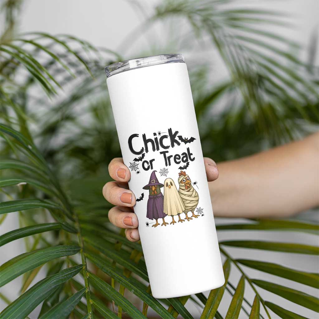 Funny Halloween Chicken Skinny Tumbler Chick Or Treat Spooky Gift