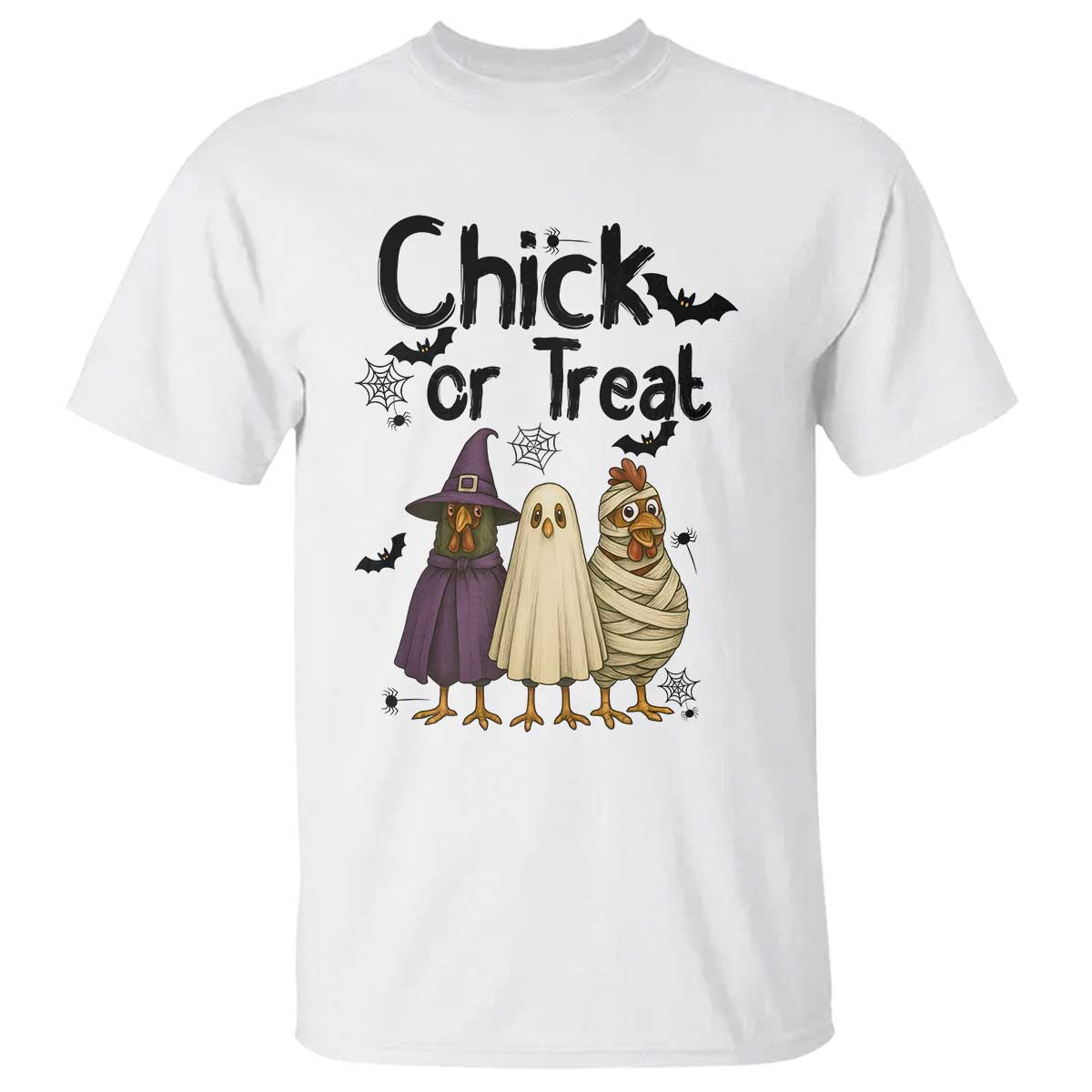 Funny Halloween Chicken T Shirt Chick Or Treat Spooky Gift - Wonder Print Shop