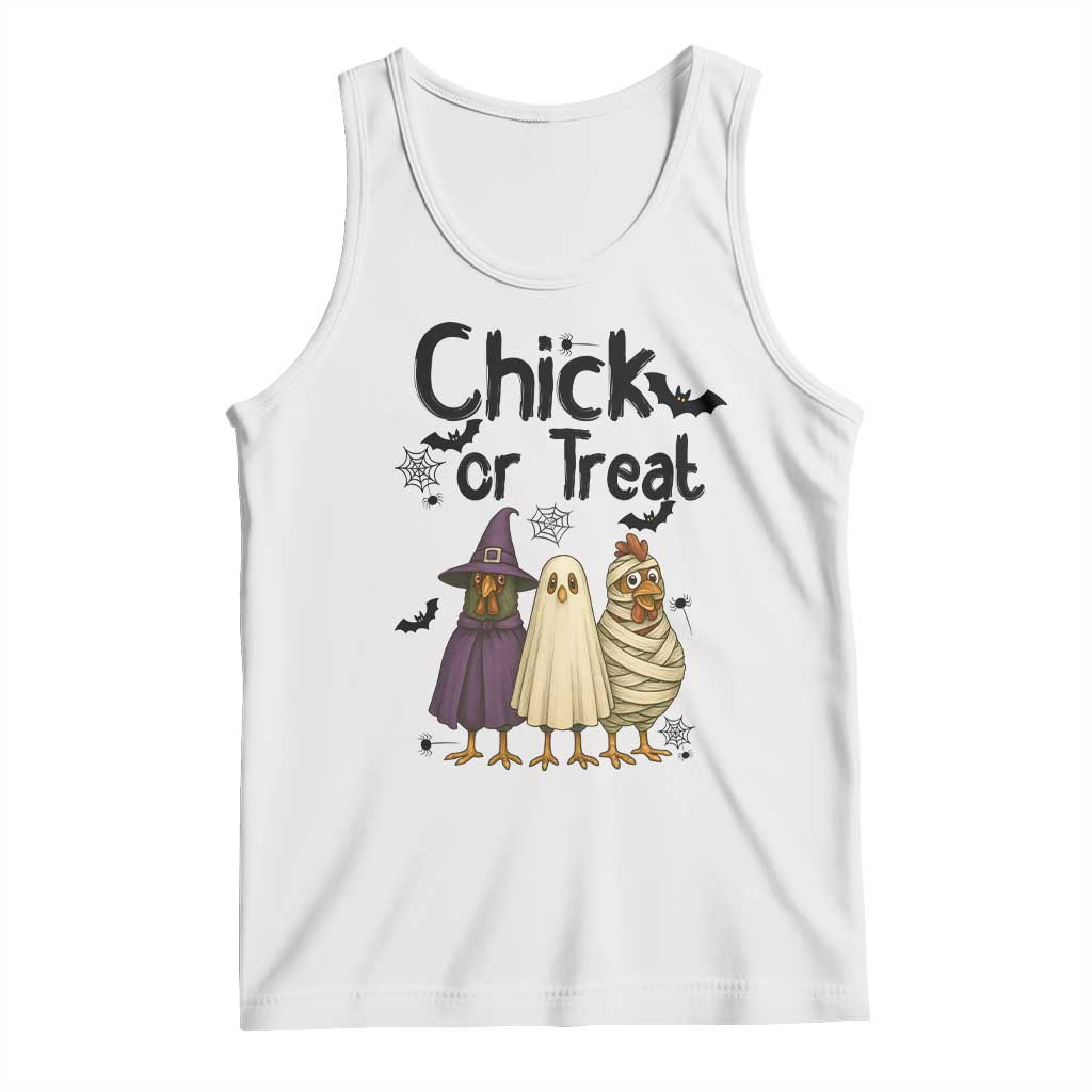 Funny Halloween Chicken Tank Top Chick Or Treat Spooky Gift - Wonder Print Shop