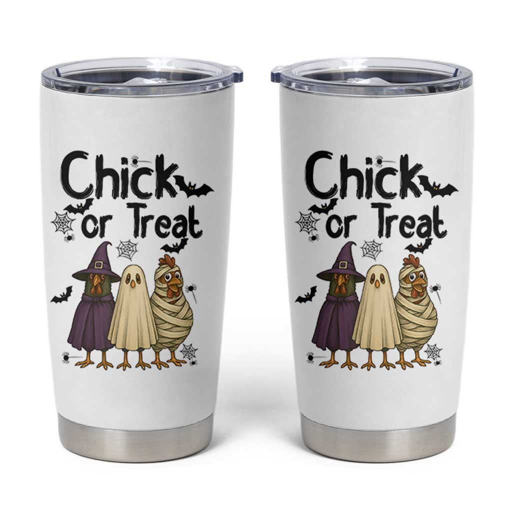 Funny Halloween Chicken Tumbler Cup Chick Or Treat Spooky Gift