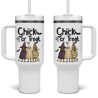 Funny Halloween Chicken Tumbler With Handle Chick Or Treat Spooky Gift
