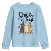 Funny Halloween Chicken Youth Sweatshirt Chick Or Treat Spooky Gift - Wonder Print Shop