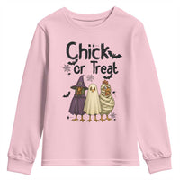 Funny Halloween Chicken Youth Sweatshirt Chick Or Treat Spooky Gift - Wonder Print Shop