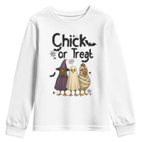 Funny Halloween Chicken Youth Sweatshirt Chick Or Treat Spooky Gift - Wonder Print Shop