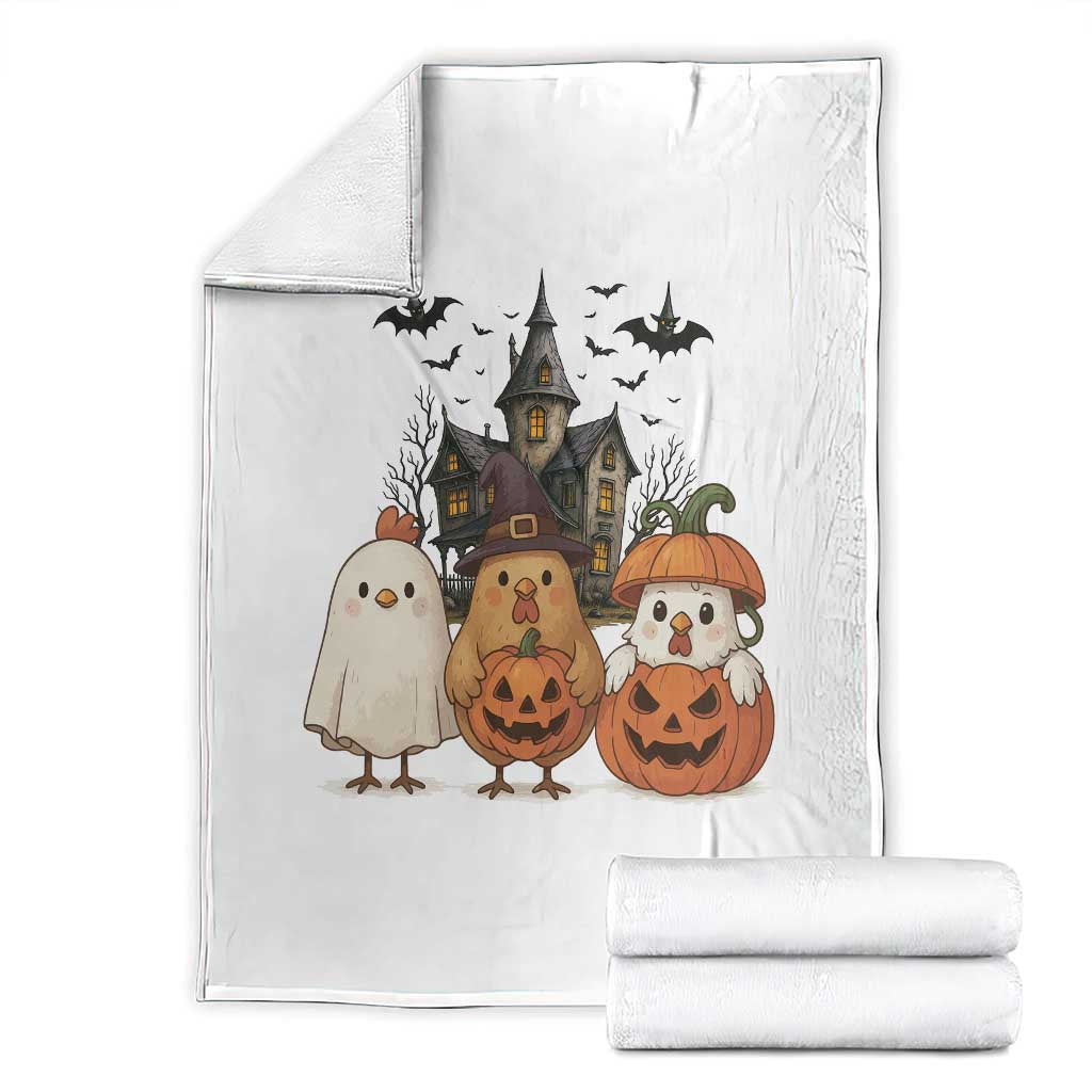 Halloween Chicken Cosplay Throw Blanket Funny Farm Life Gift - Wonder Print Shop