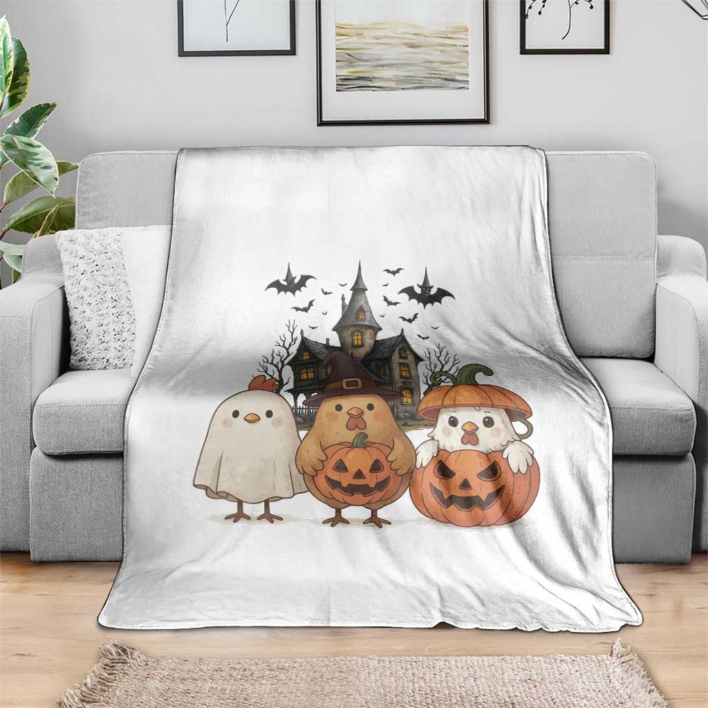 Halloween Chicken Cosplay Throw Blanket Funny Farm Life Gift - Wonder Print Shop