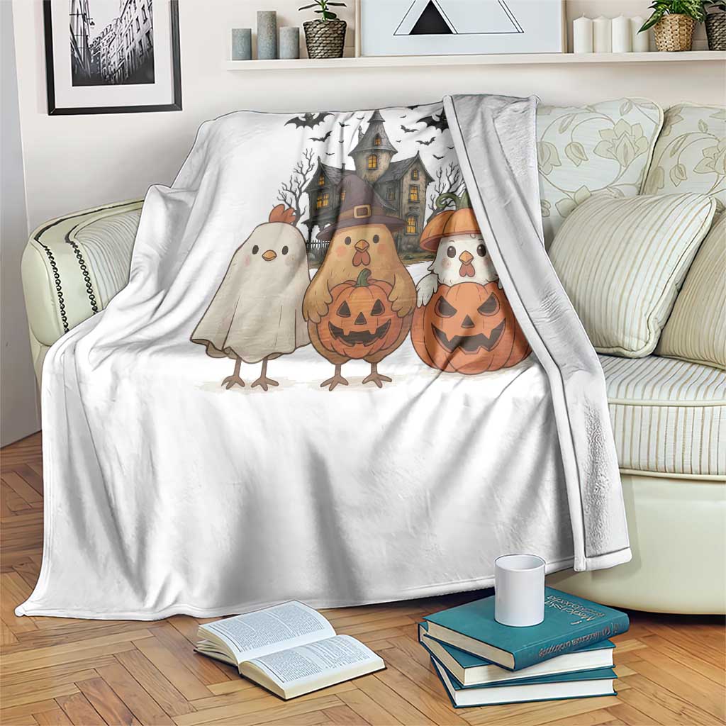 Halloween Chicken Cosplay Throw Blanket Funny Farm Life Gift - Wonder Print Shop