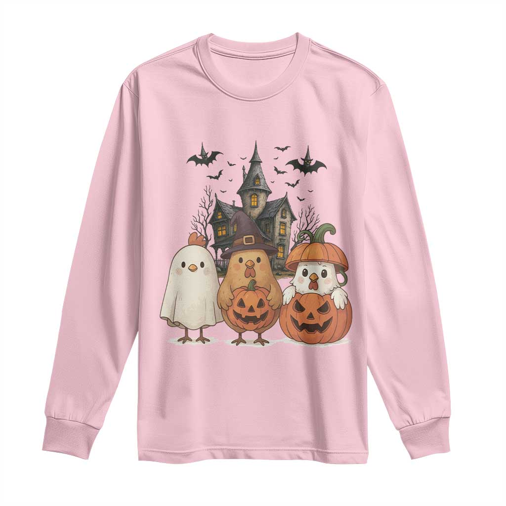 Halloween Chicken Cosplay Long Sleeve Shirt Funny Farm Life Gift - Wonder Print Shop